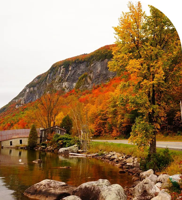 A serene lake surrounded by rocks